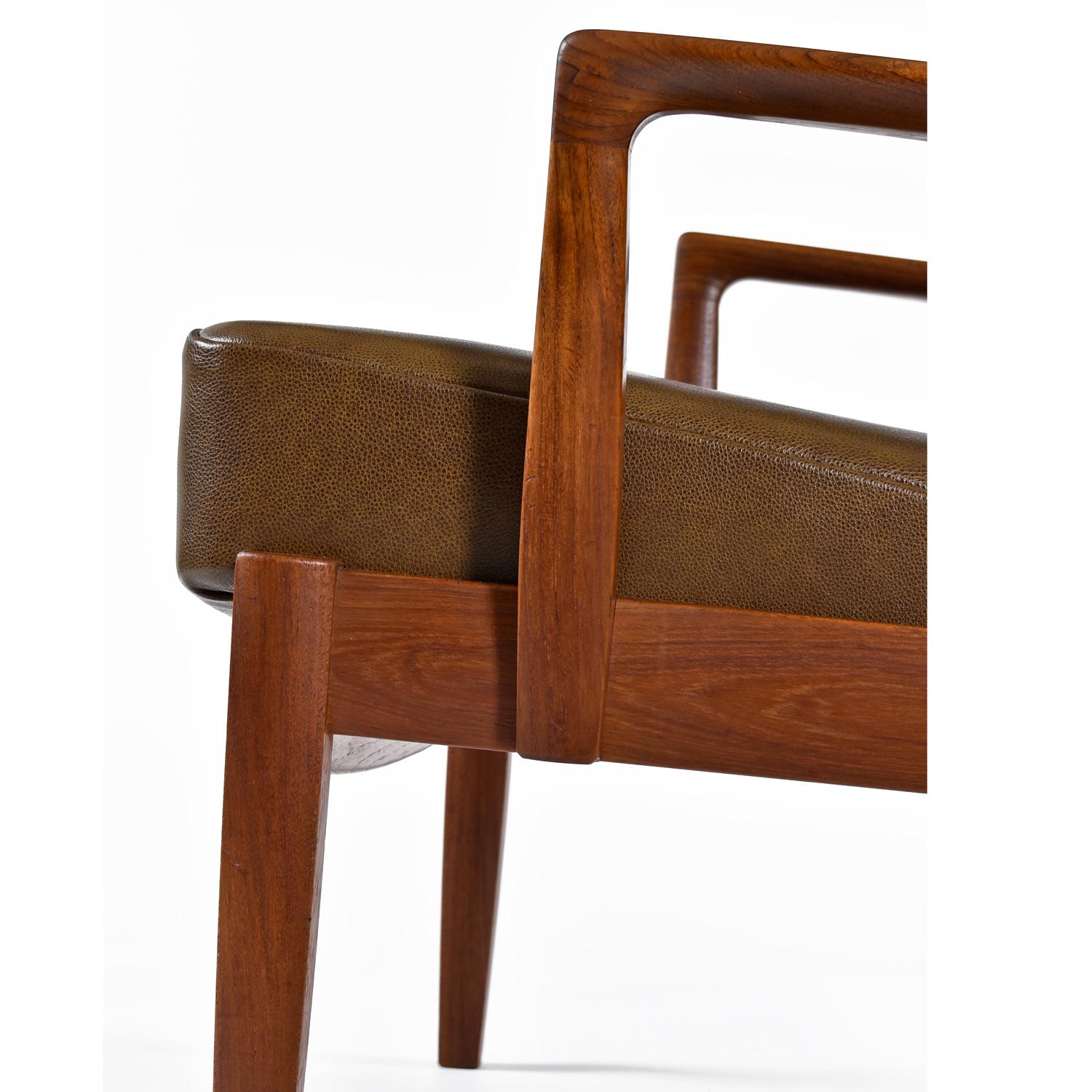 Tove & Edvard Kindt Larsen for John Stuart Danish Teak Lounge Chair in Leather 1