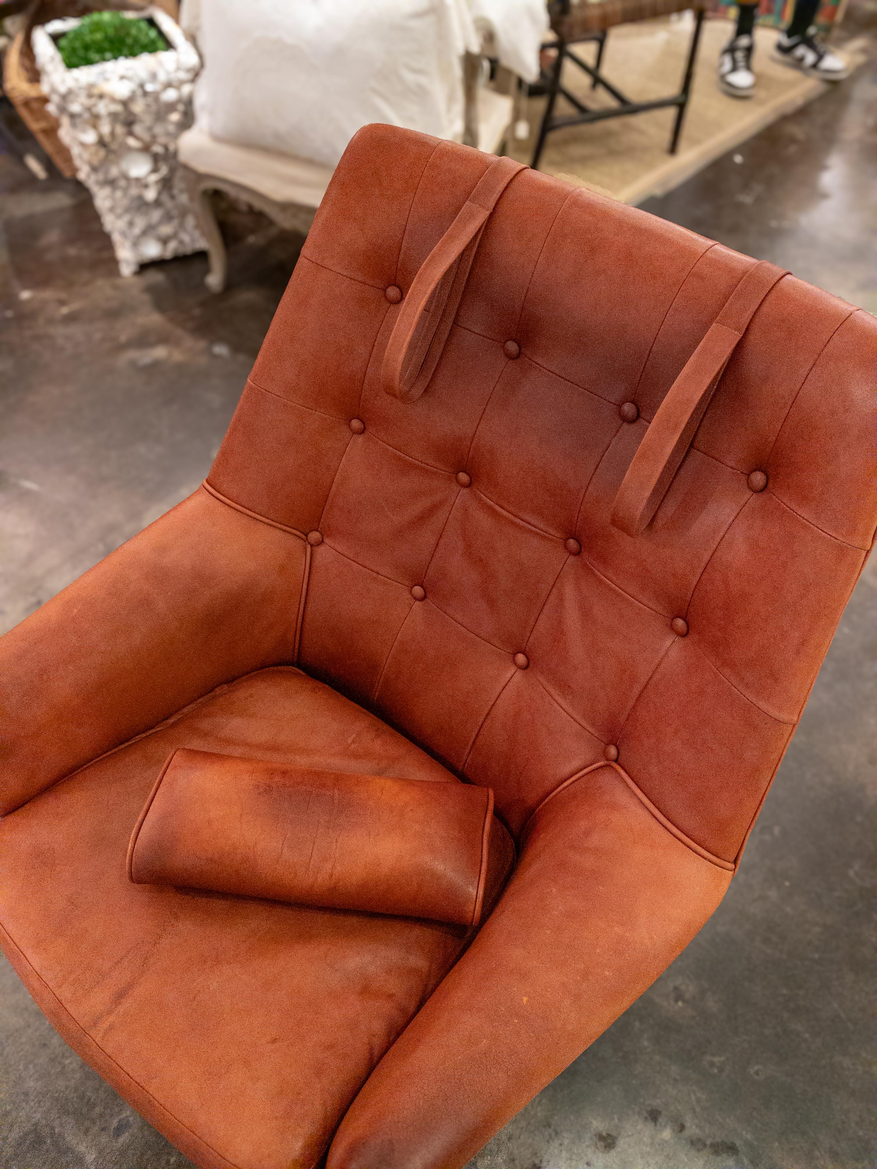 Tove & Edvard Kindt-Larsen Leather Lounge Chair For Sale 4