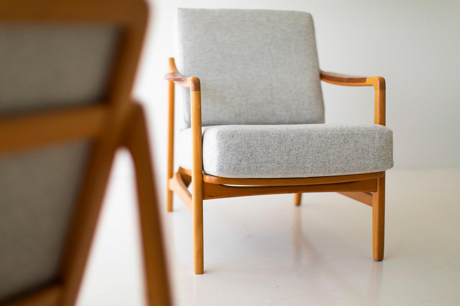 Mid-Century Modern Tove & Edvard Kindt-Larsen Lounge Chairs for France & Daverkosen