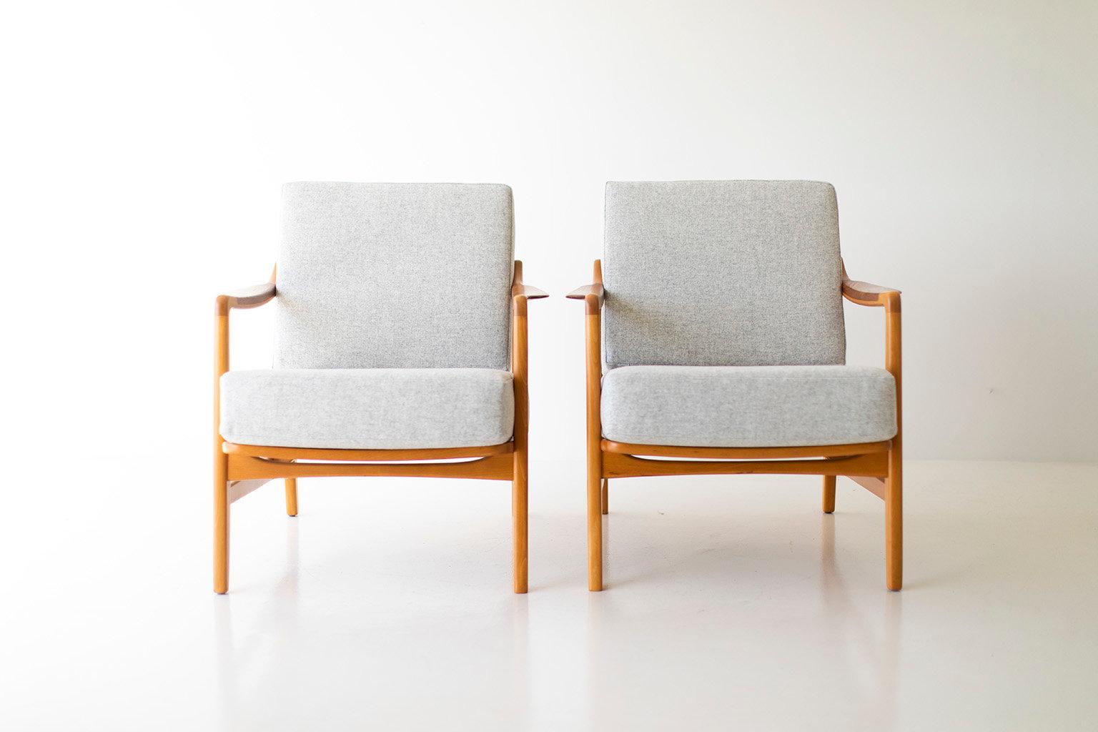 Tove & Edvard Kindt-Larsen Lounge Chairs for France & Daverkosen In Excellent Condition In Oak Harbor, OH