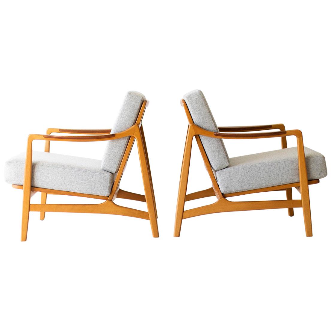 Tove & Edvard Kindt-Larsen Lounge Chairs for France & Daverkosen