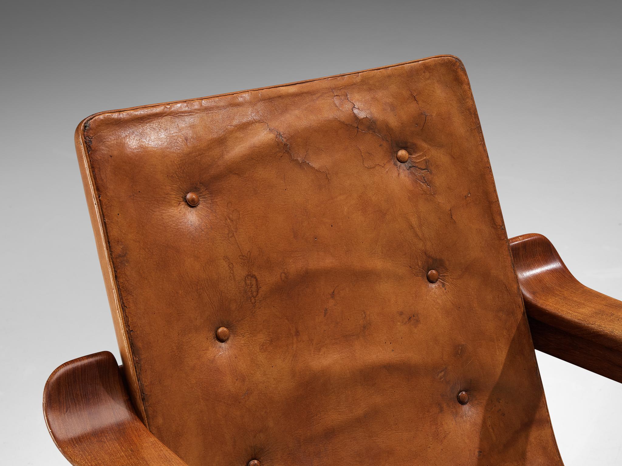 Tove & Edvard Kindt-Larsen Pair of 'Fireside' Armchairs in Original Leather  4