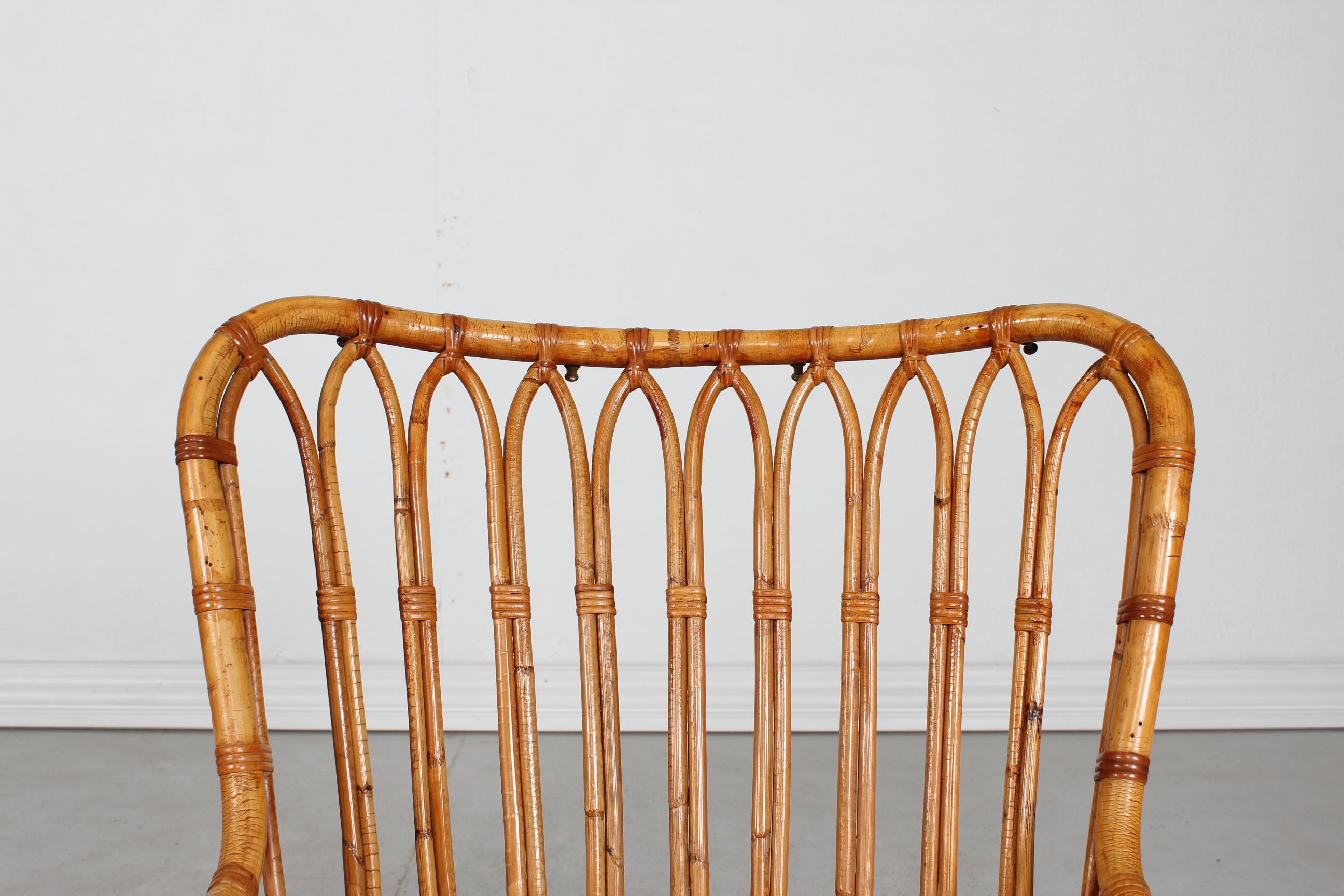 Tove Kindt-Larsen Paire de chaises longues en bambou R. Wengler Danemark Lancé en 1937 en vente 6
