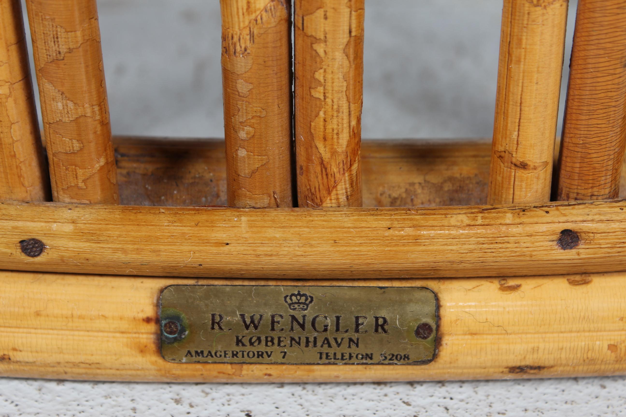 Tove Kindt-Larsen Paire de chaises longues en bambou R. Wengler Danemark Lancé en 1937 en vente 1