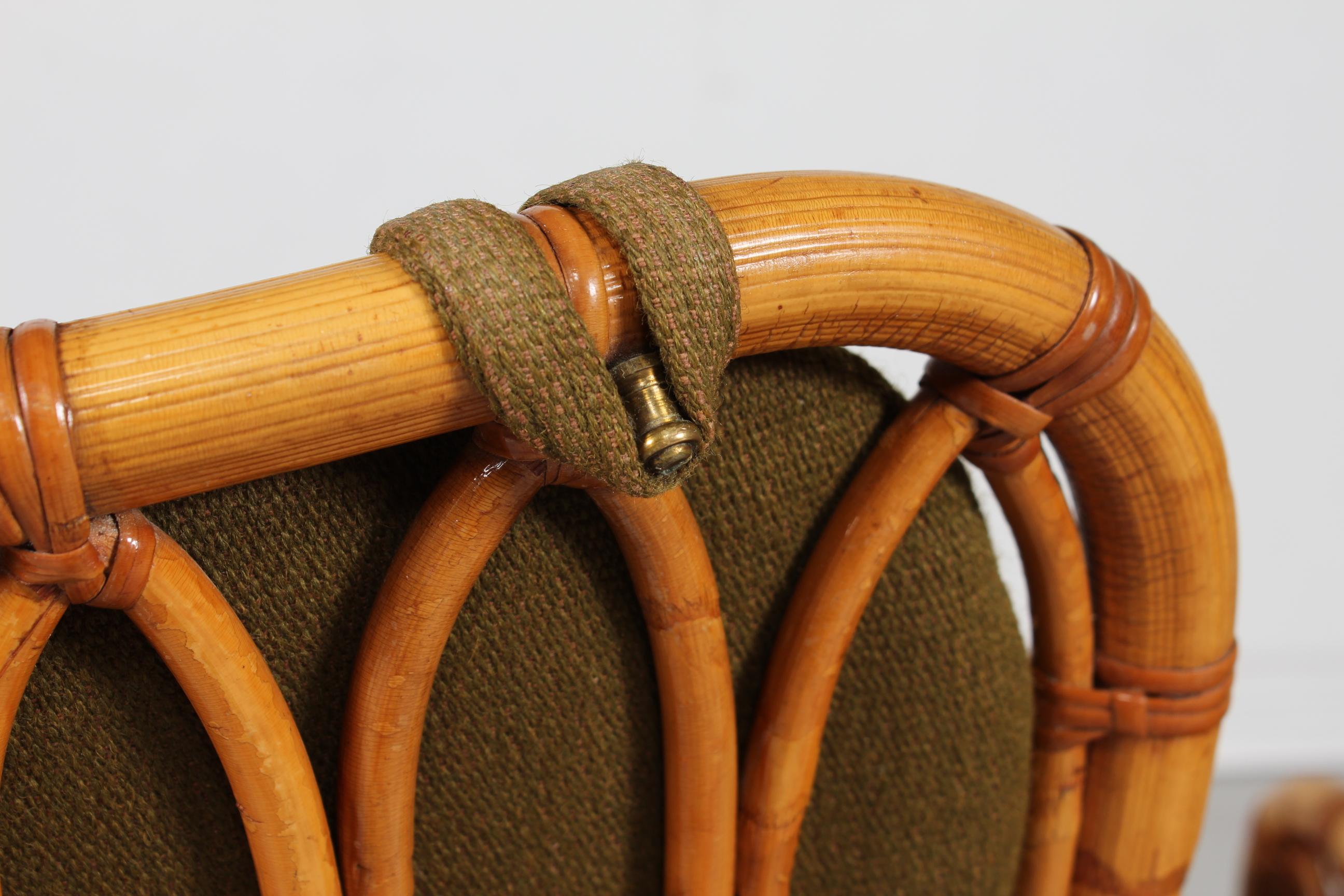 Tove Kindt-Larsen Paire de chaises longues en bambou R. Wengler Danemark Lancé en 1937 en vente 2