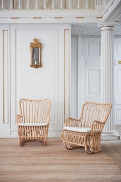 Tove Kindt-Larsen Tulip Rattan Lounge Chair