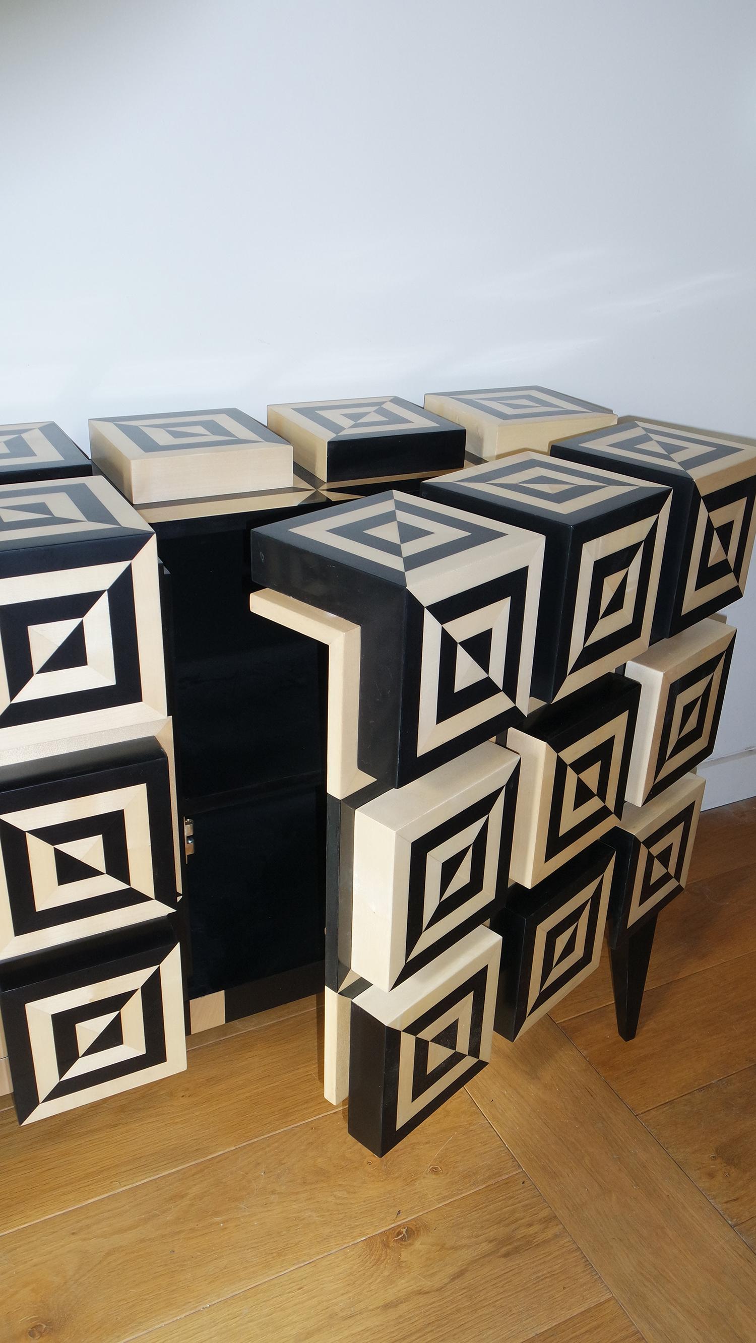 Marquetry Tow Doors Buffet 