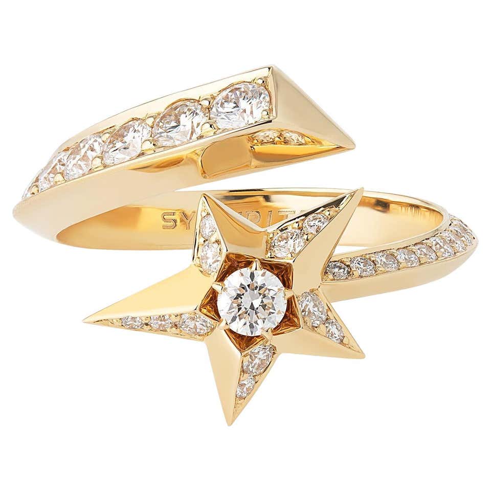 Customizable Towards the Stars Green Moon Ring For Sale at 1stDibs