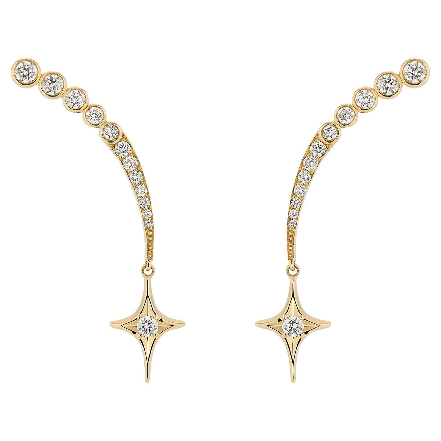 Towards the Stars Falling Stars Earrings For Sale
