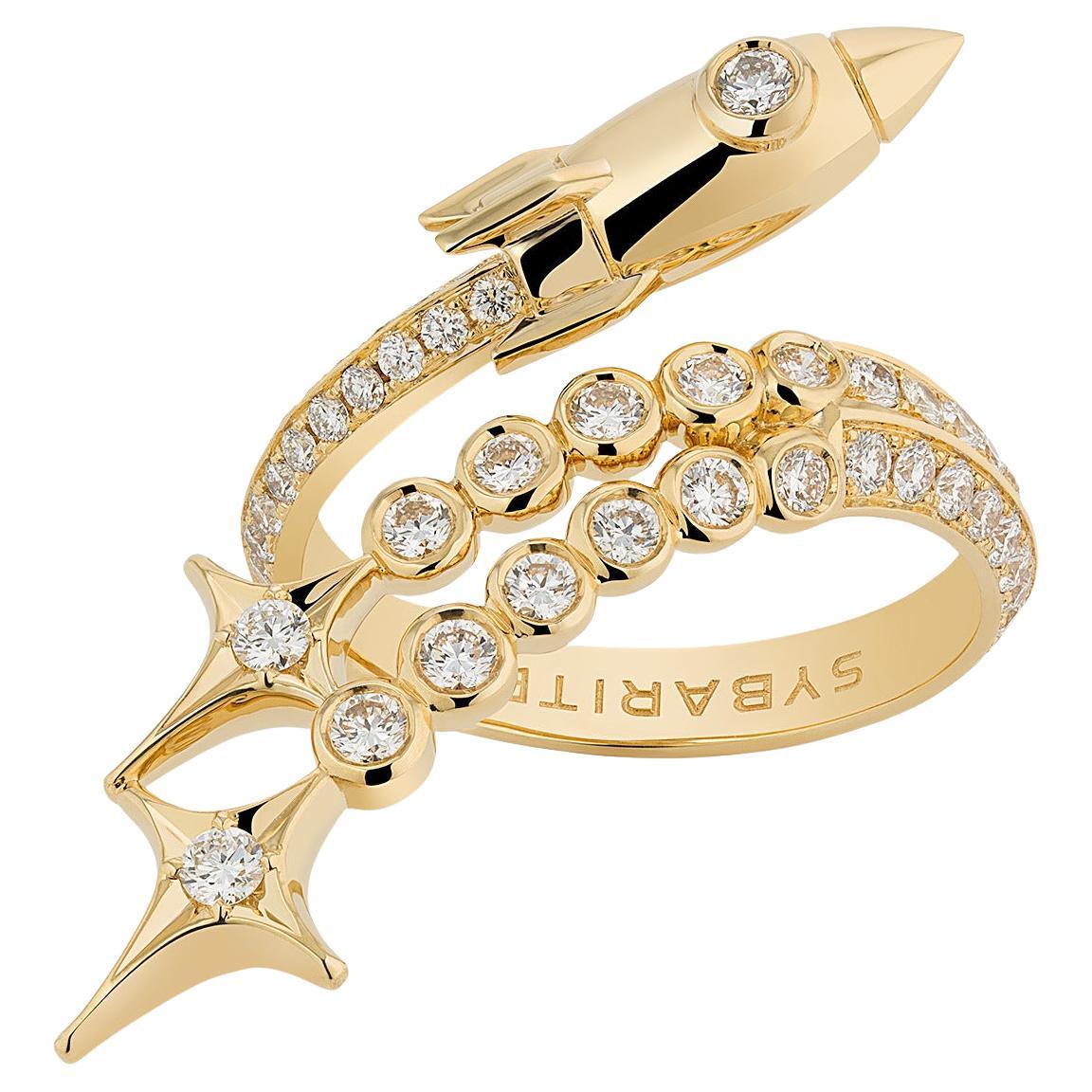 Towards the Stars Fly Me to the Moon Ring For Sale