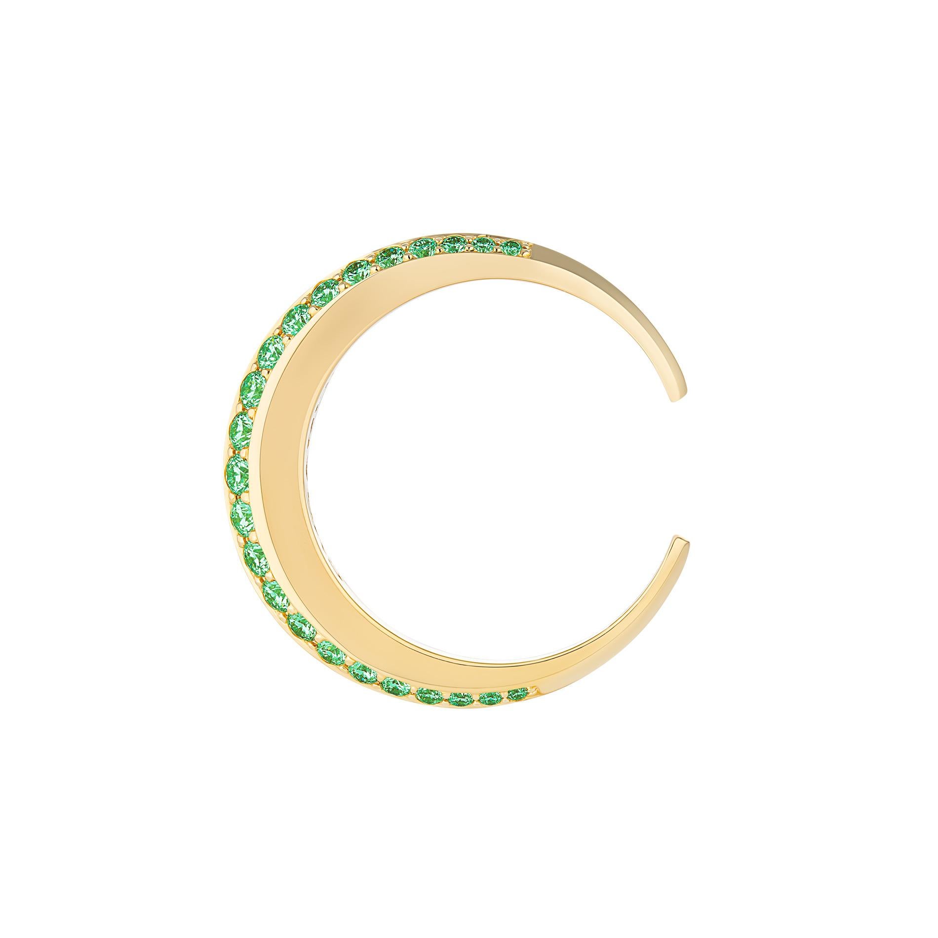 Im Angebot: Zu den Sternen Grüner Mond Ring () 3