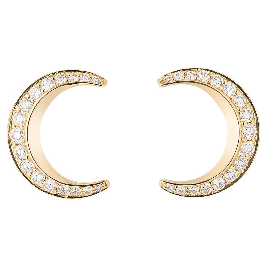 Towards the Stars Moon Earrings