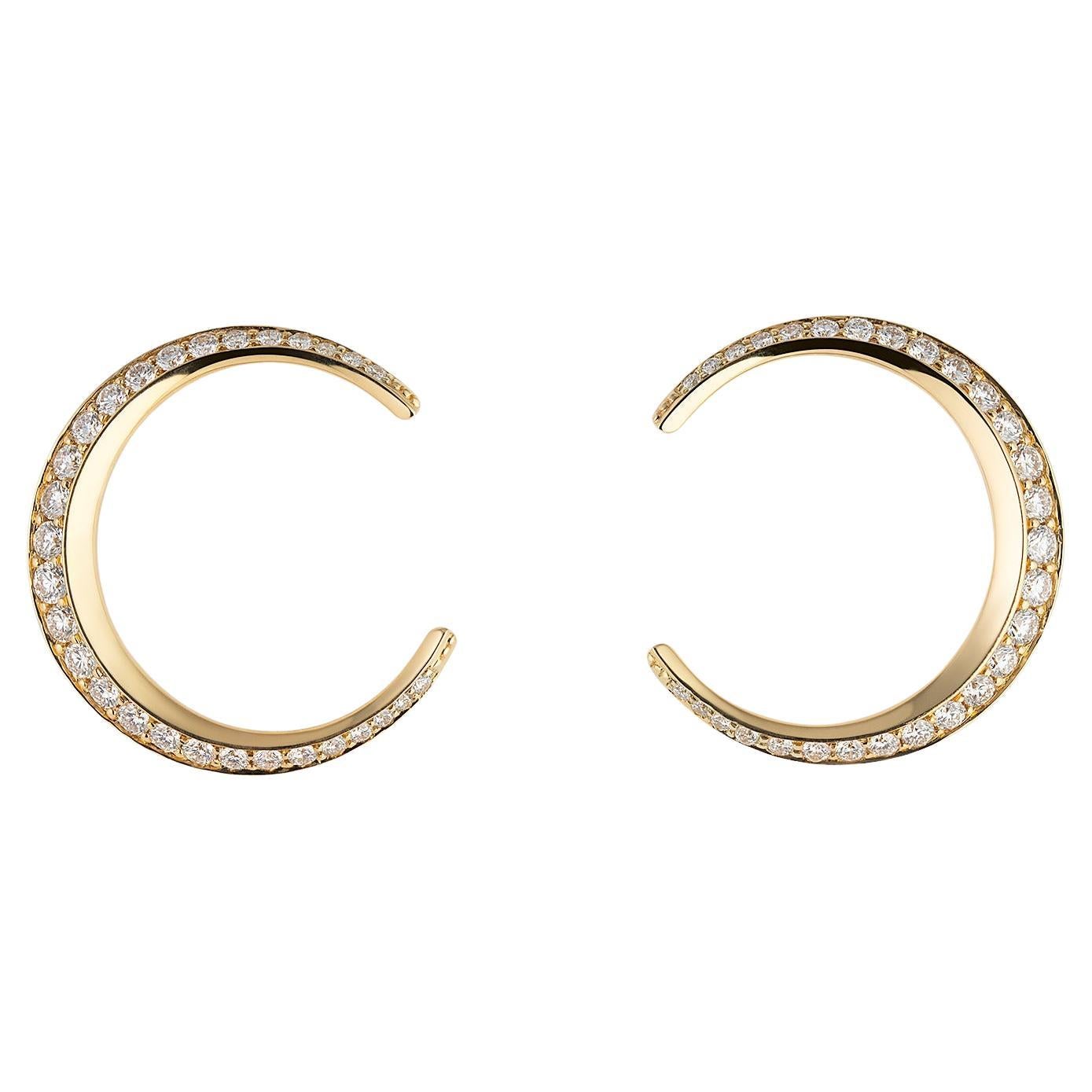 Towards the Stars Moon Earrings