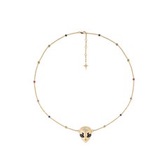 She’s an Alien Necklace in 18ct Yellow Gold with Sapphires & Diamond Star