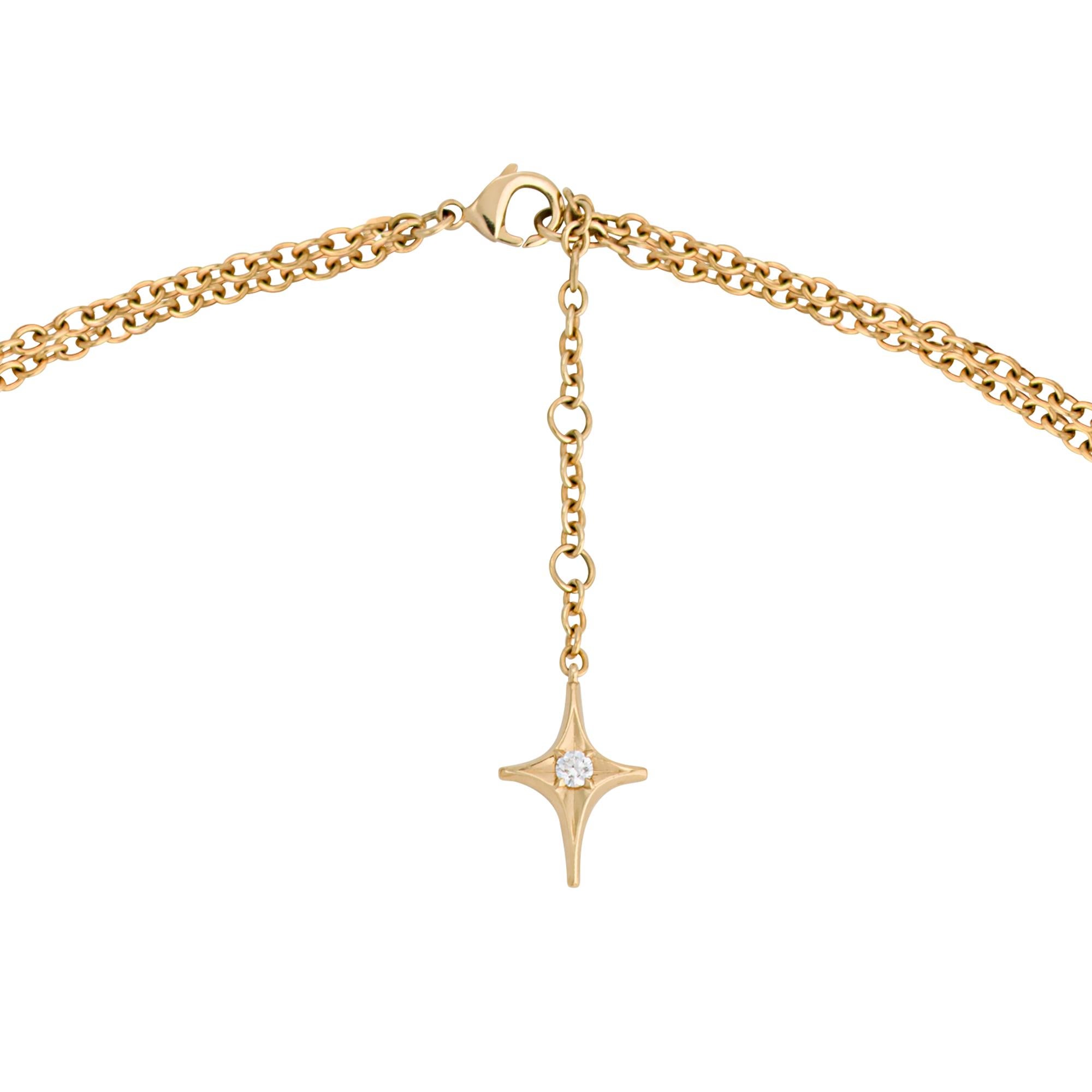 She’s an Alien Necklace in 18ct Yellow Gold with Diamonds & Sapphires For Sale 3
