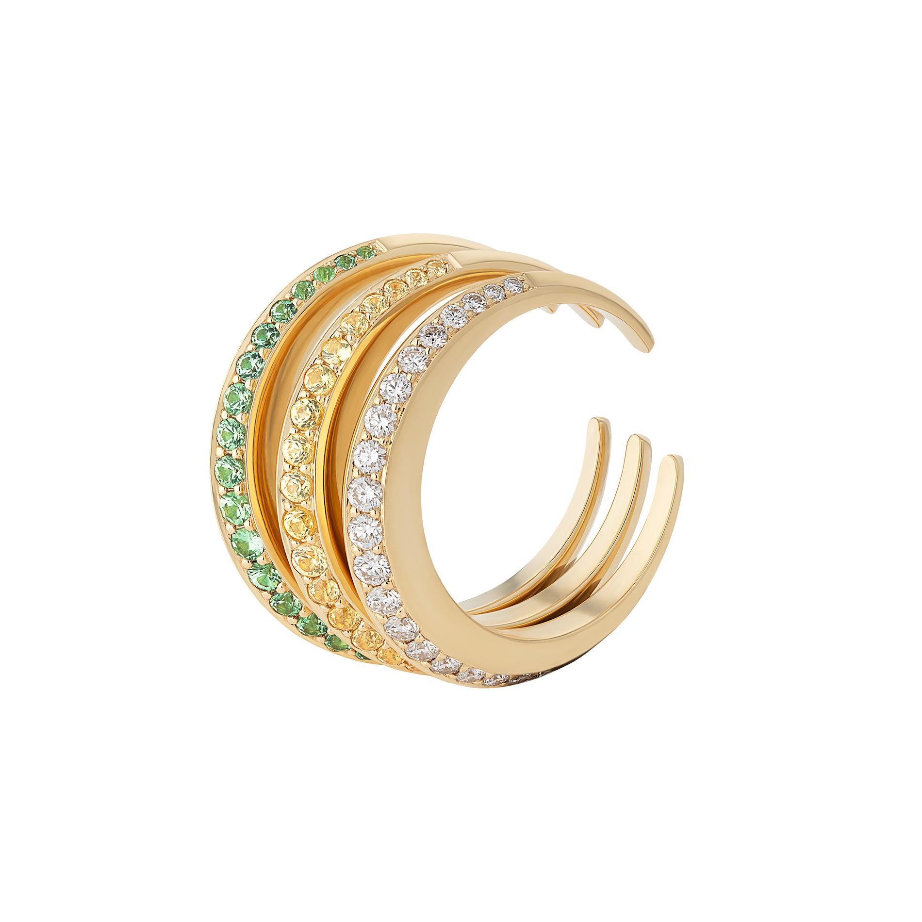 Im Angebot: Zu den Sternen Gelber Mond Ring () 2