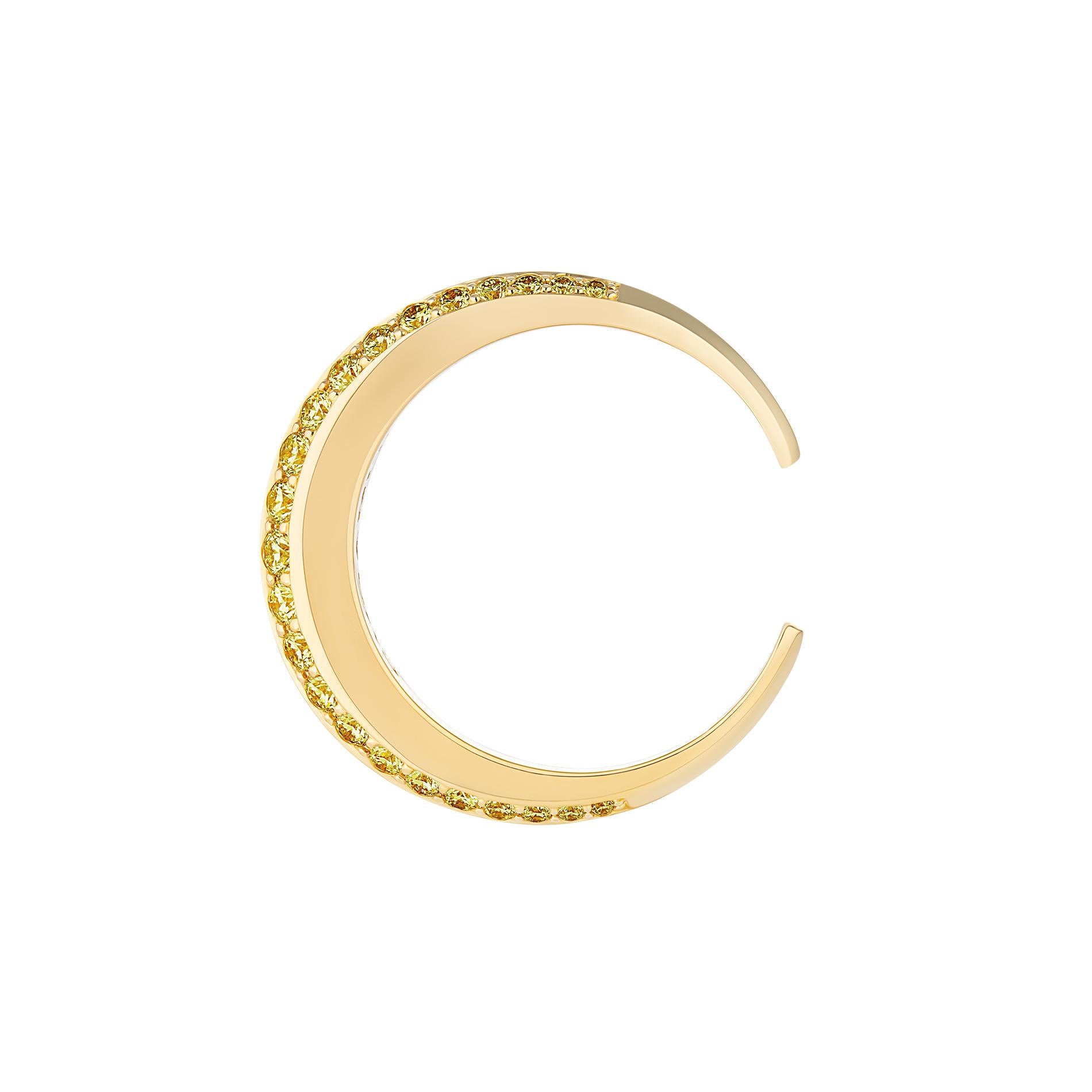 Im Angebot: Zu den Sternen Gelber Mond Ring () 3