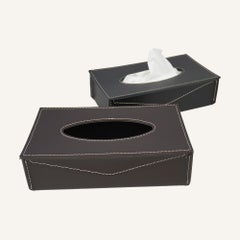 Towel holder in leather FAZOLY