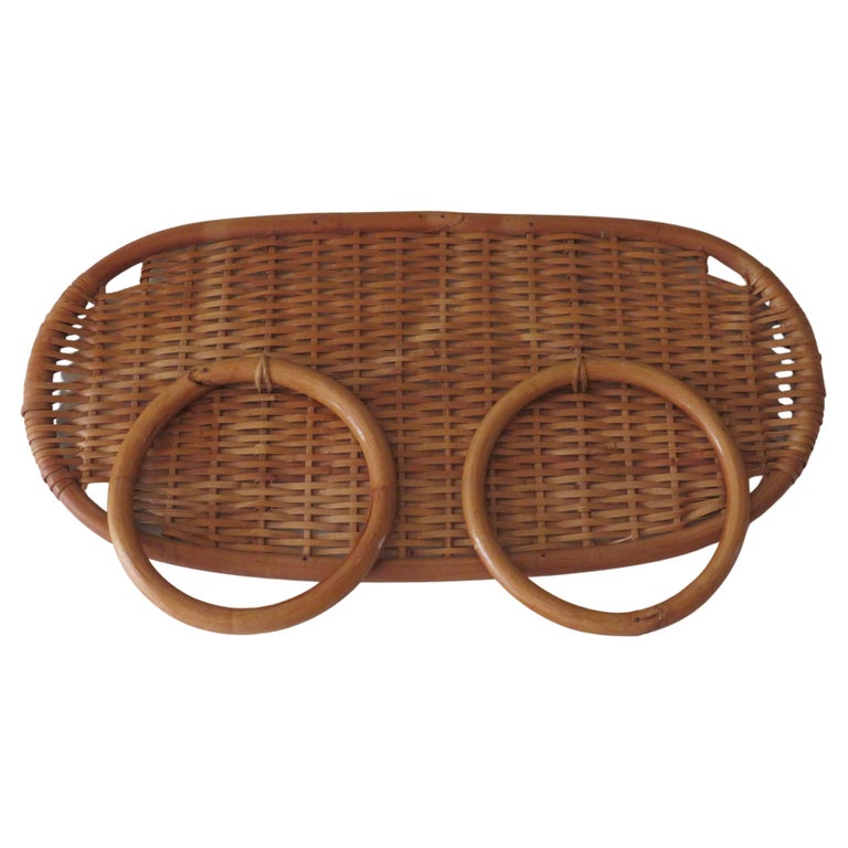 Towel Rack, RattanBamboo, Italy 1960, Bohemian Style For Sale at 1stDibs