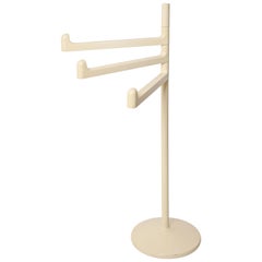 Porte-serviettes:: porte-manteau blanc italien des années 1960 par Makio Hasuike