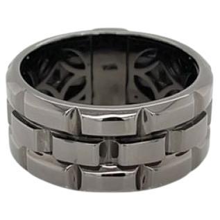 Tower 18K White Gold and Rhodium Statement Ring