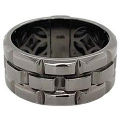Tower 18K White Gold and Rhodium Statement Ring
