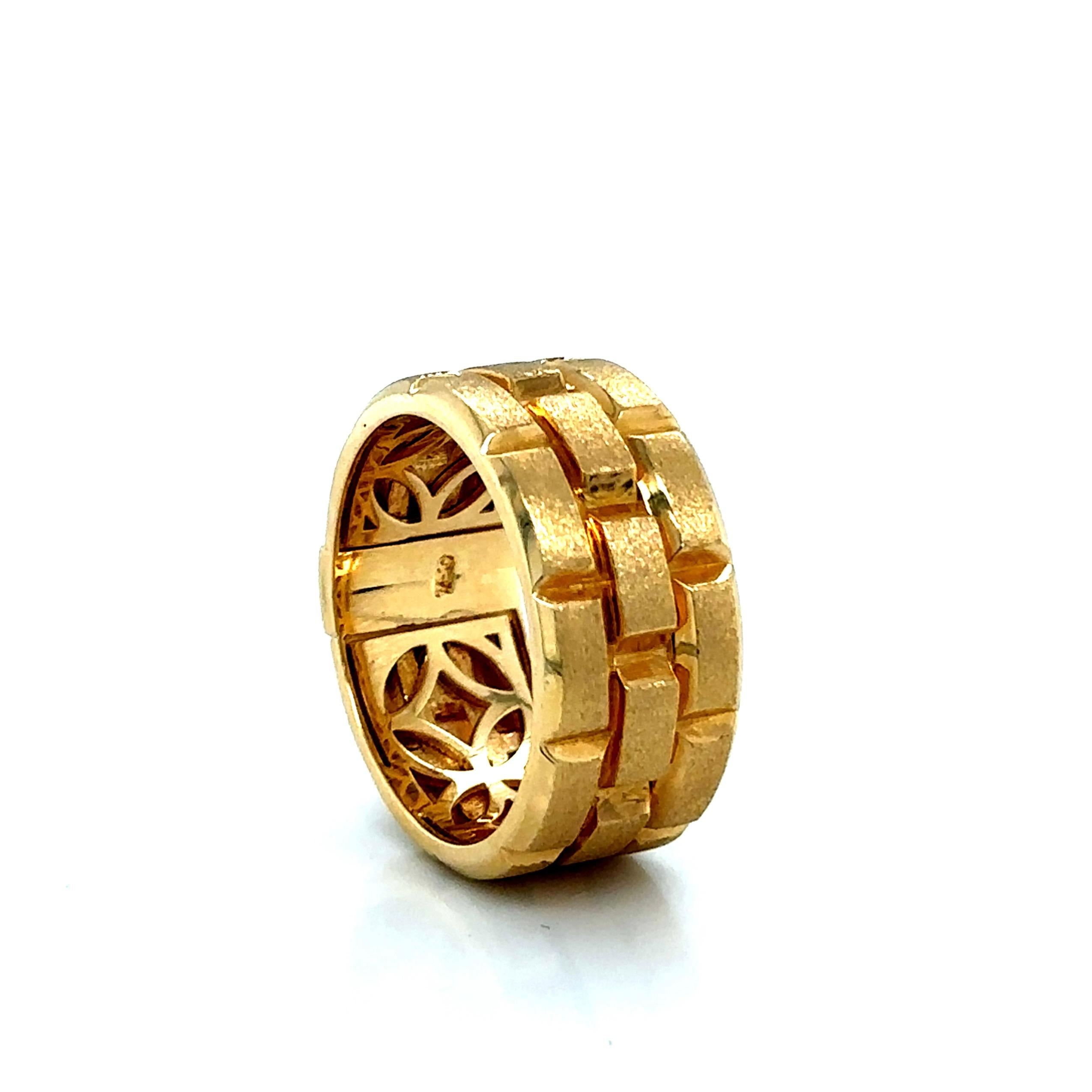 Women's or Men's Tower 18K Yellow Gold Statement Ring For Sale
