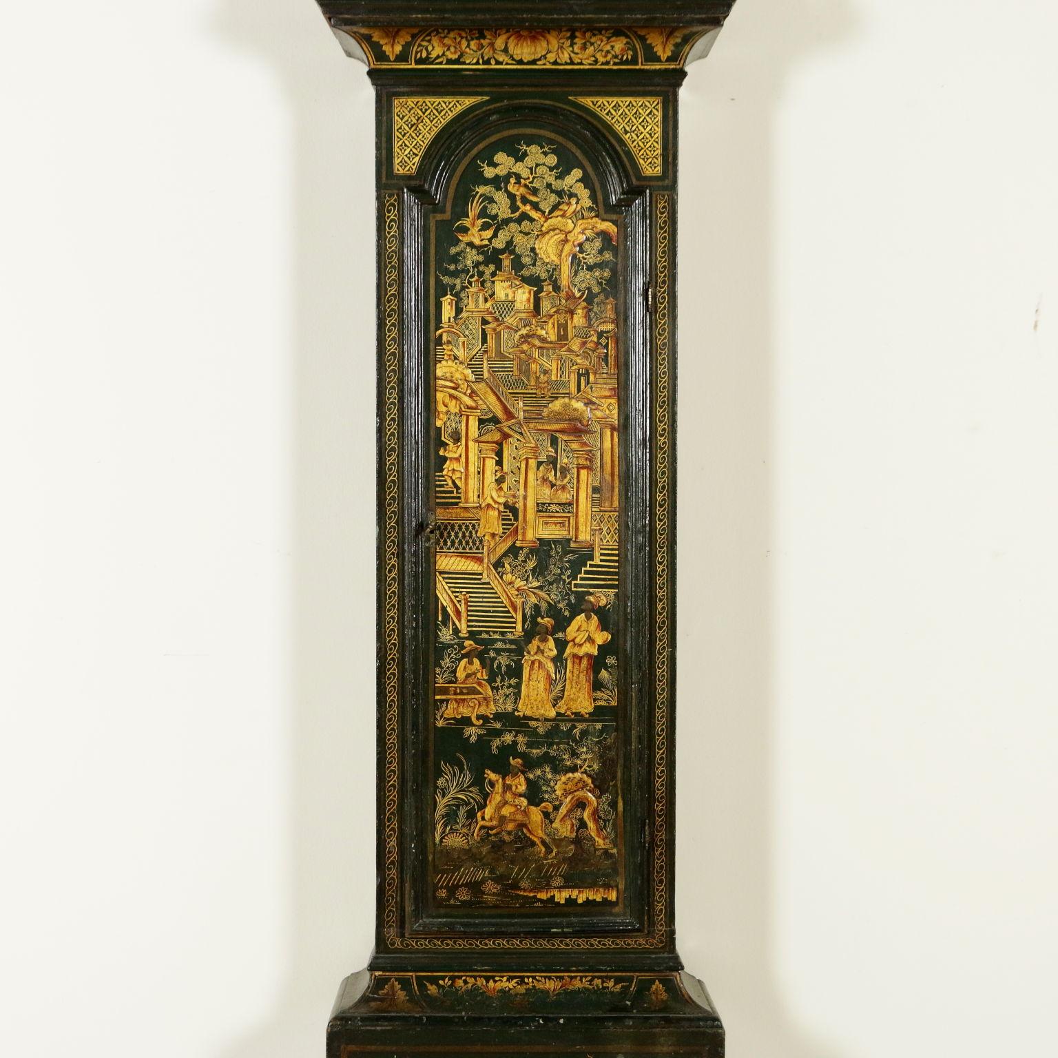 Horloge de tour, Phippard Jappened Long Case George II Period '1730-1760' en vente 7