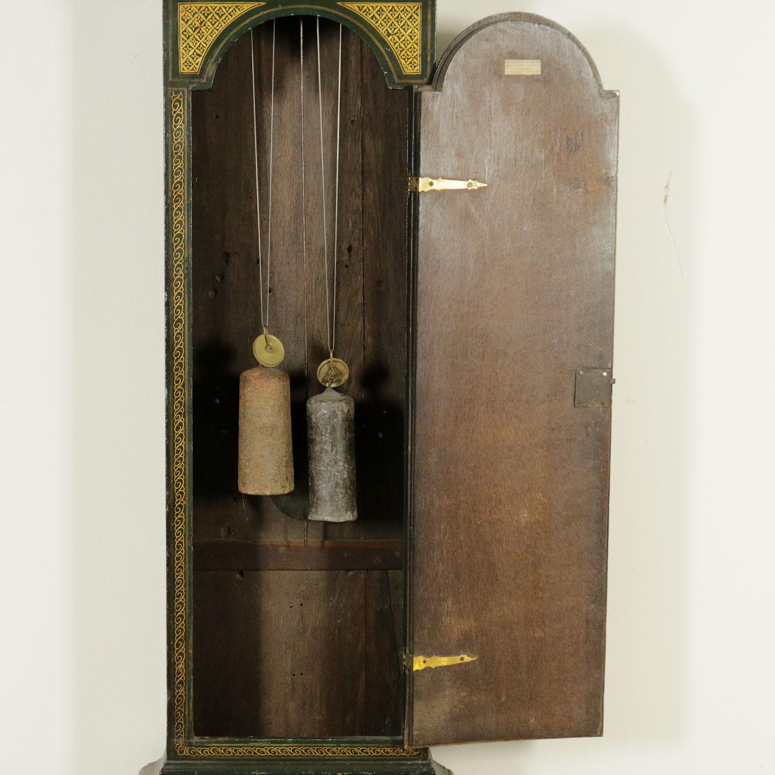 Tower Clock, Phippard Jappened Long Case George II Period '1730-1760' 9