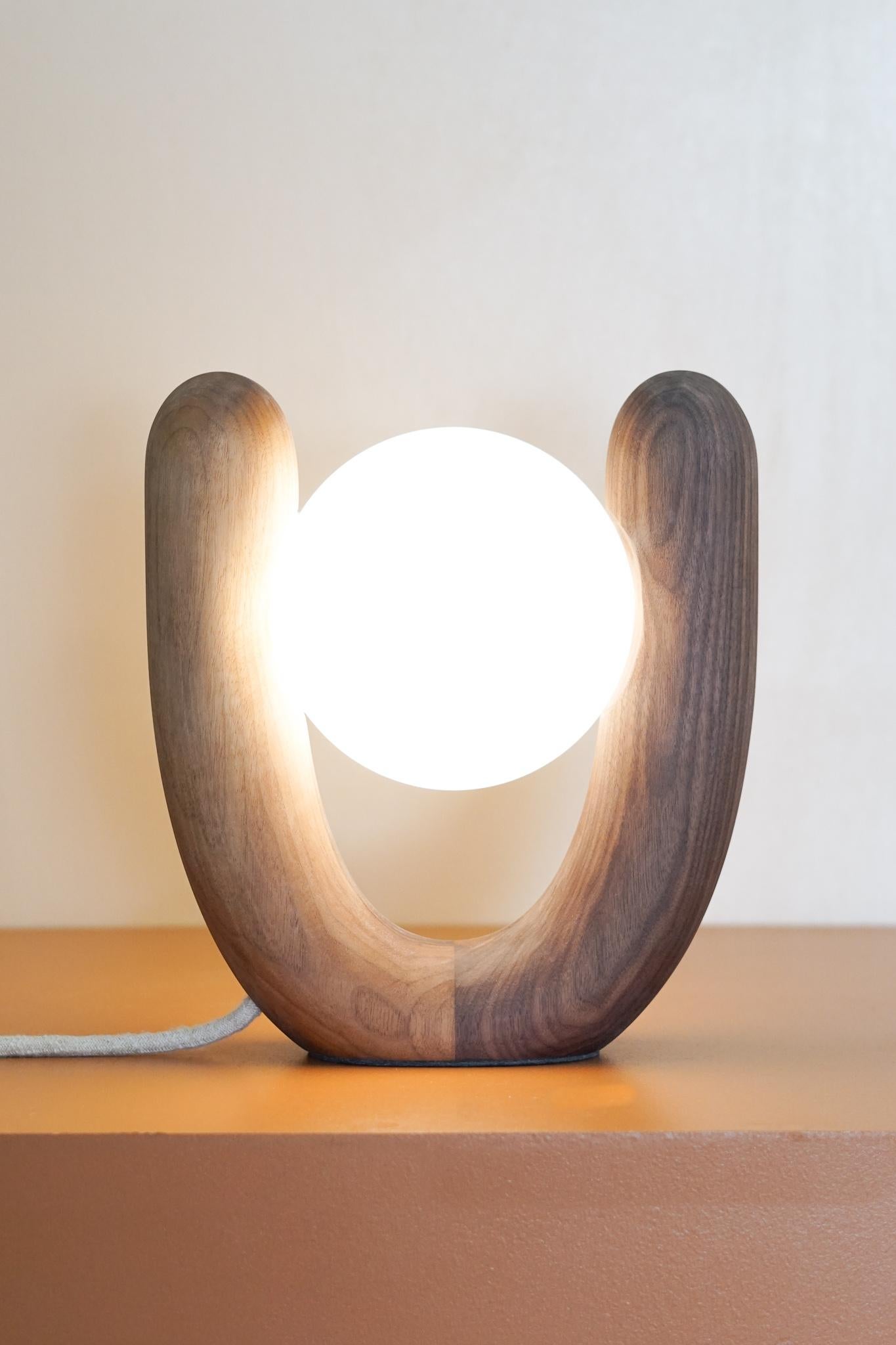 Post-Modern Tower Lamp Wood by Swell Studio For Sale