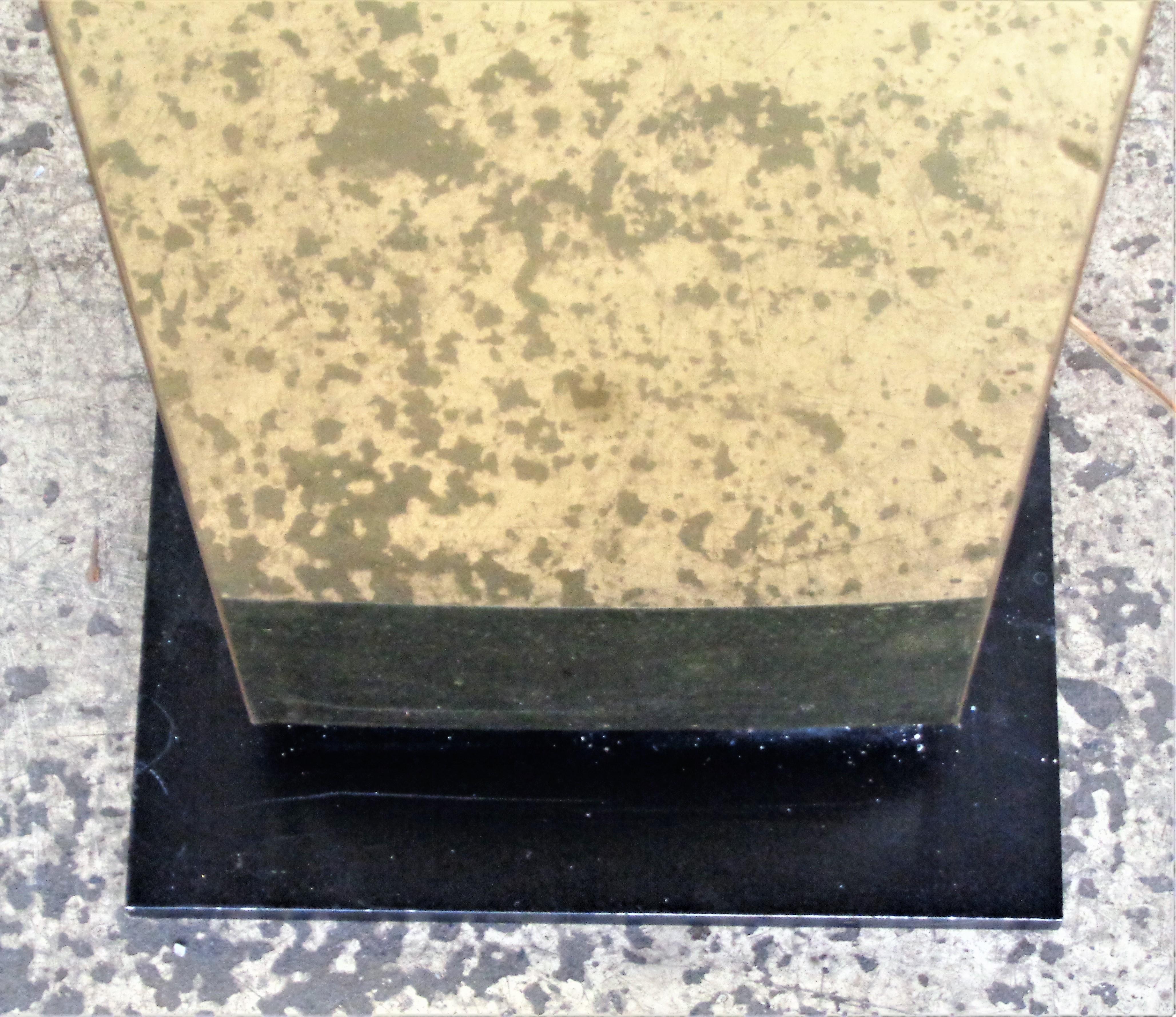 Kovacs Brass Column Floor Lamp, Circa 1980 3