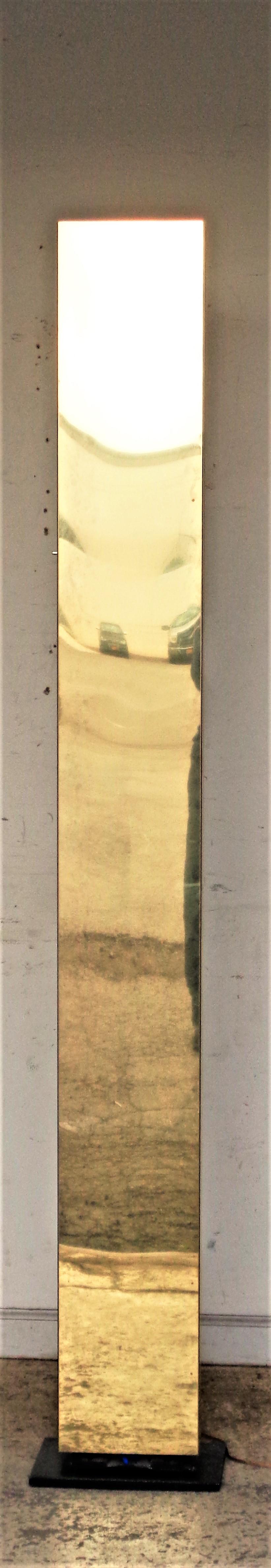 Kovacs Brass Column Floor Lamp, Circa 1980 1