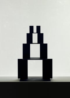 TOWERX11 Architectural Iron Sculpture in Matte Black by Towerland