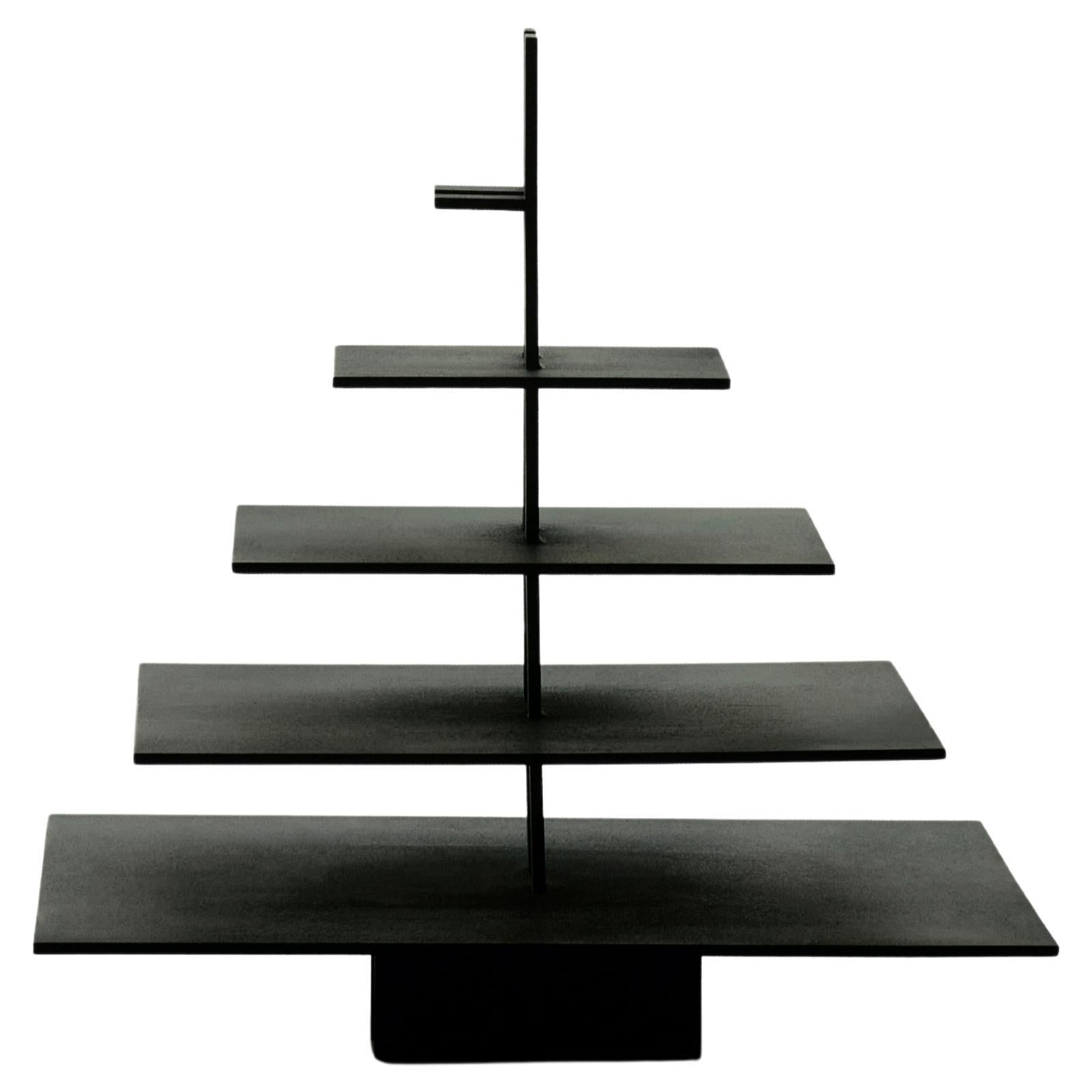 TOWERX16 Architectural Iron Sculpture in Matte Black by Towerland For Sale