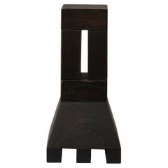 TOWERX23 Architectural Elm Wood Sculpture in Dark Finish by Towerland