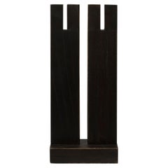 TOWERX27 Architectural Elm Wood Sculpture in Dark Finish by Towerland