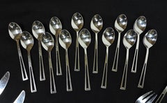 Towle Aperto Avanti Celsa Style Mid-Century Modern Stainless Flatware for 12