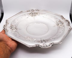 Towle & Co. 1890 Edwardian Art Nouveau Octagonal Centerpiece Tray .925 Sterling
