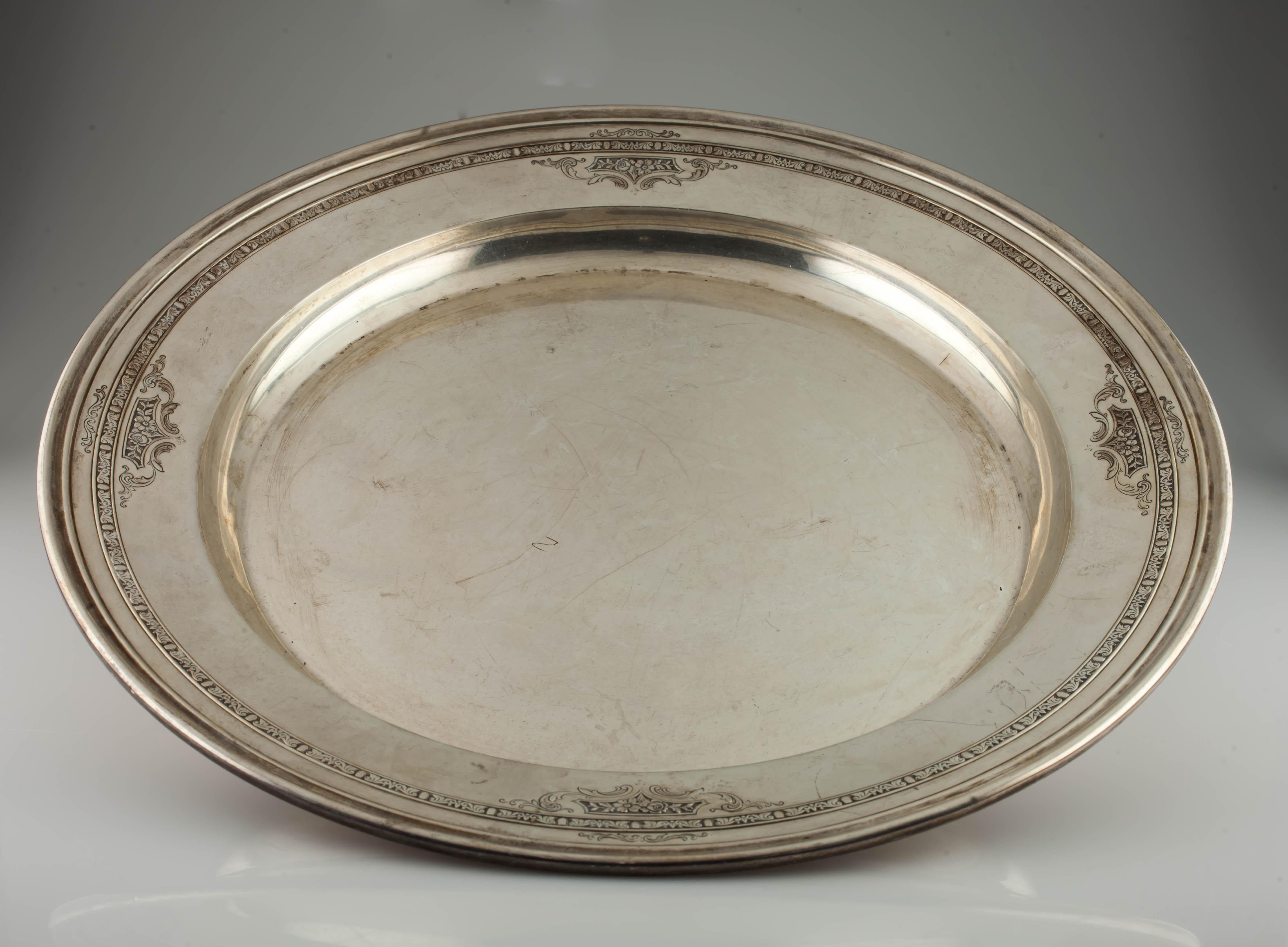 Moderne Towle Lady Constance Sterling Silver Platter 66100 14.5