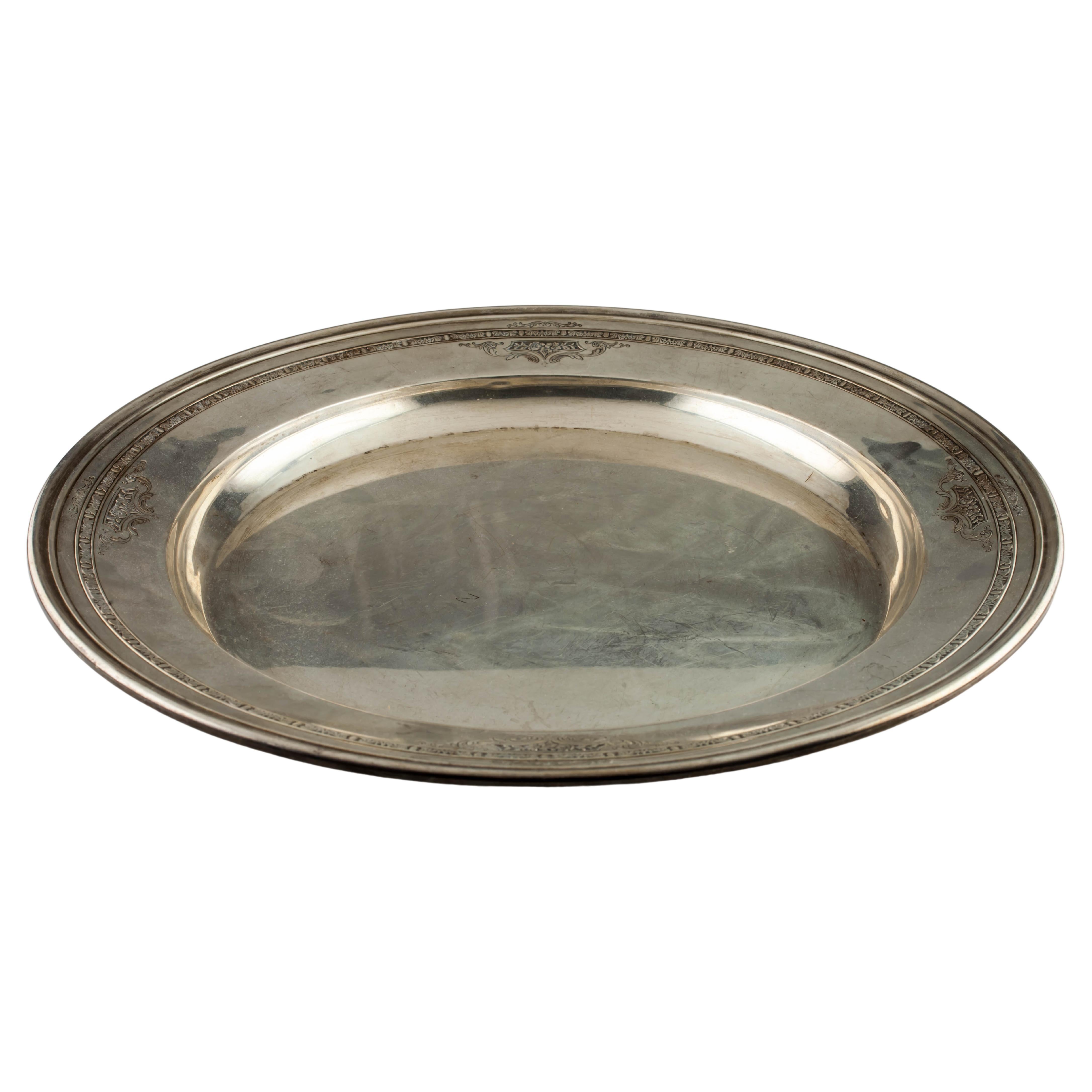 Towle Lady Constance - Piatto d'argento 66100 - 14,5" di diametro Bello! in vendita
