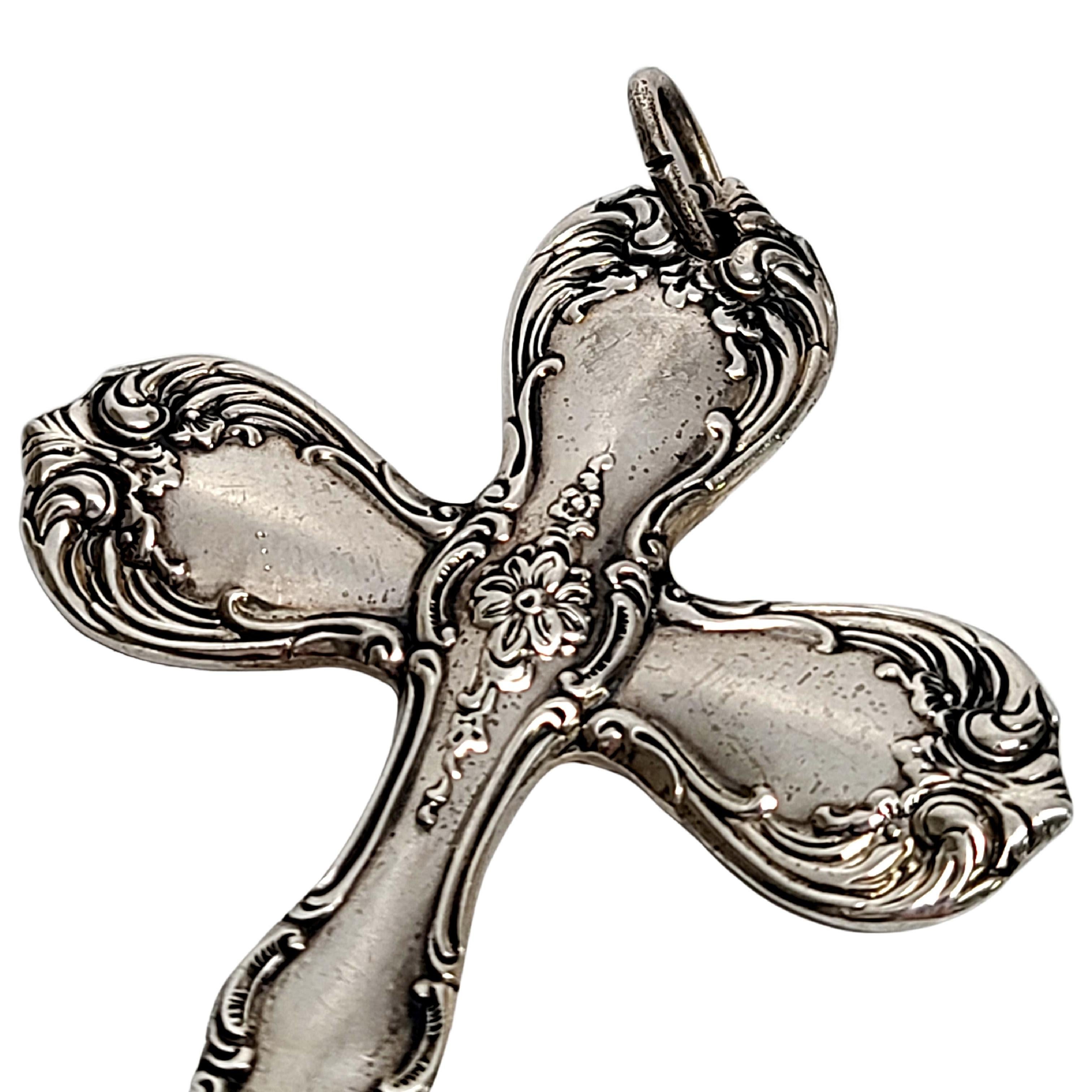 silver cross ornament