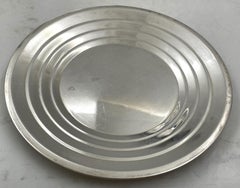 Towle Set of 12 Sterling Silver Dessert Plates in Mid-Century Modern Style