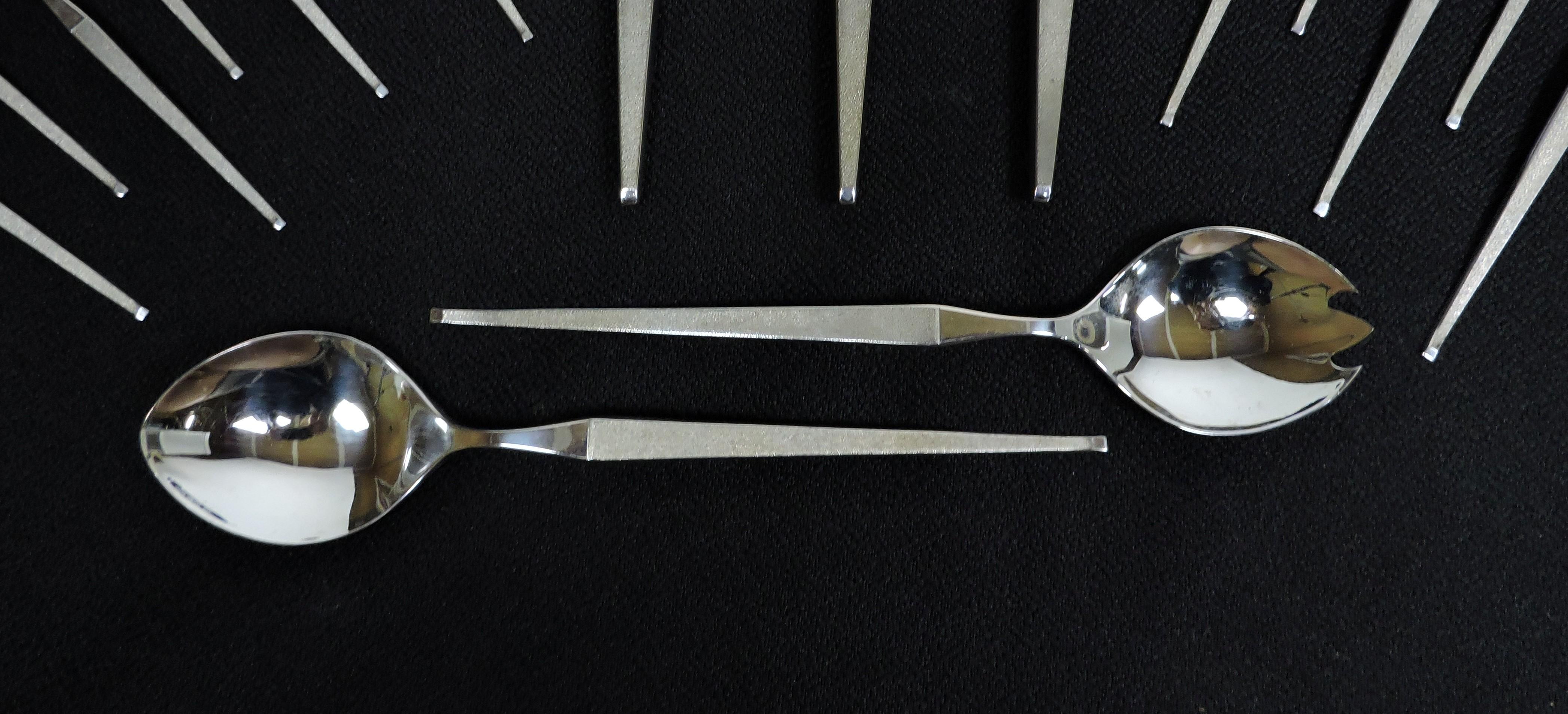 Towle Shape Stainless Mid Century Modern 42 Piece Flatware Service for 8 1