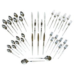 Towle Shape Stainless Mid Century Modern 42 Piece Flatware Service for 8