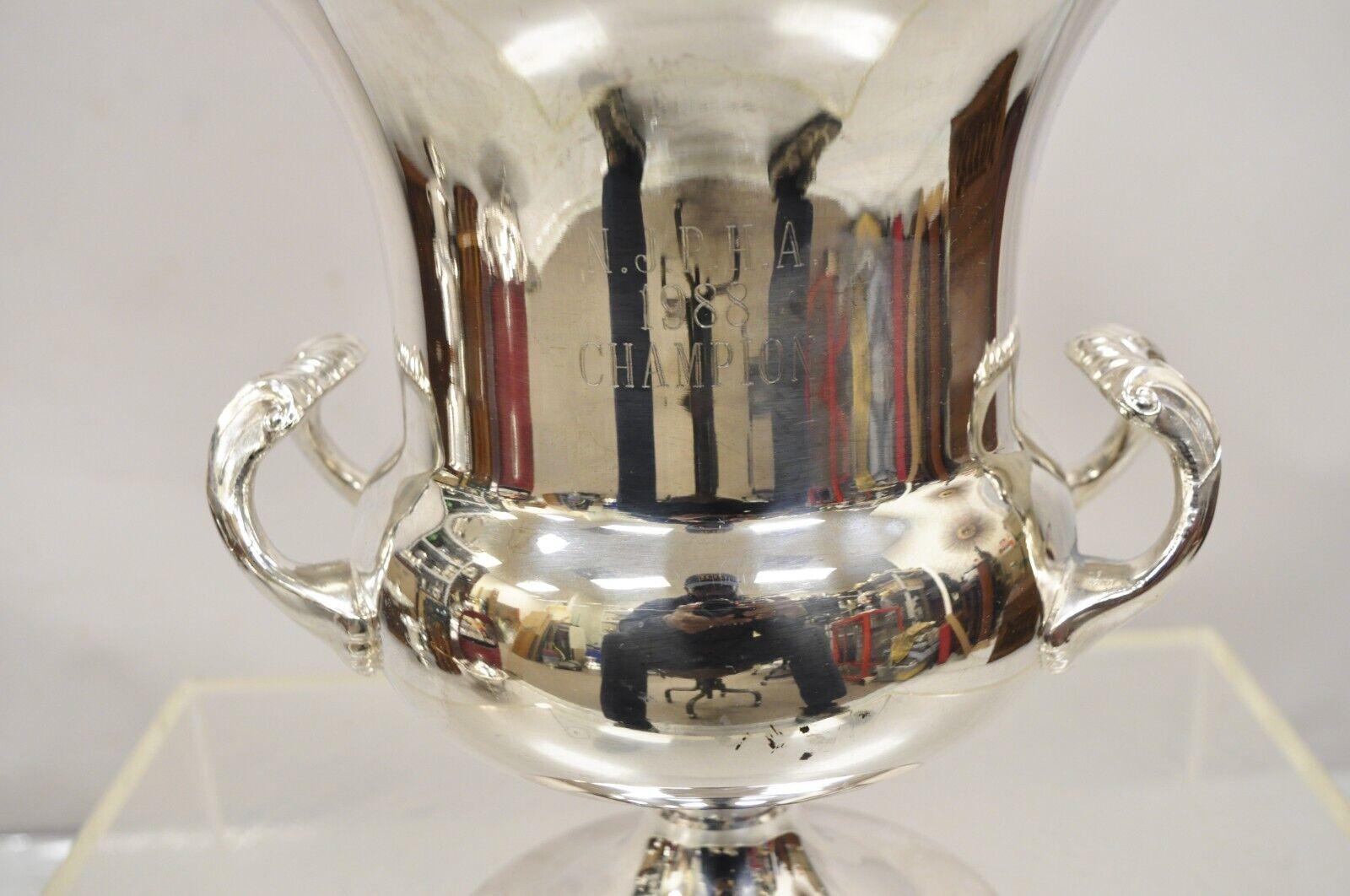 Victorian Towle Silver Plate Champagne Chiller Ice Bucket Trophy Cup NJPHA 1988 Champion B For Sale