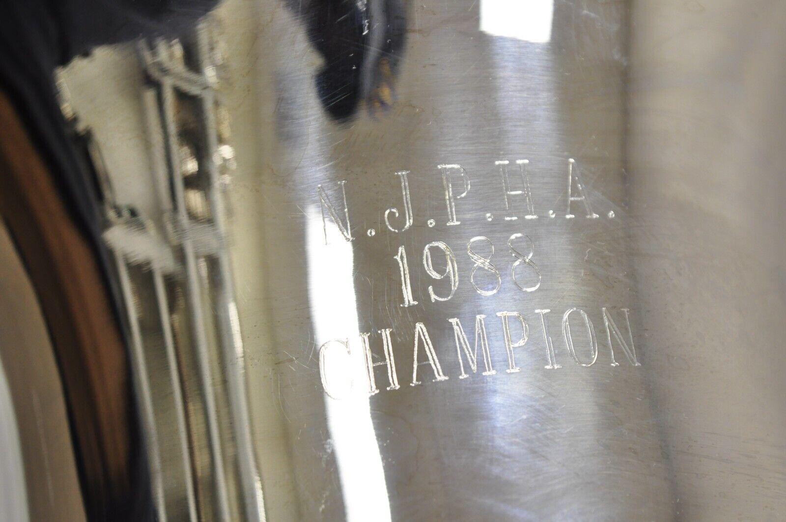 Towle versilberte Champagner-Kühler-Eiskübel-Trophäe NJPHA 1988 Champion B im Zustand „Gut“ im Angebot in Philadelphia, PA