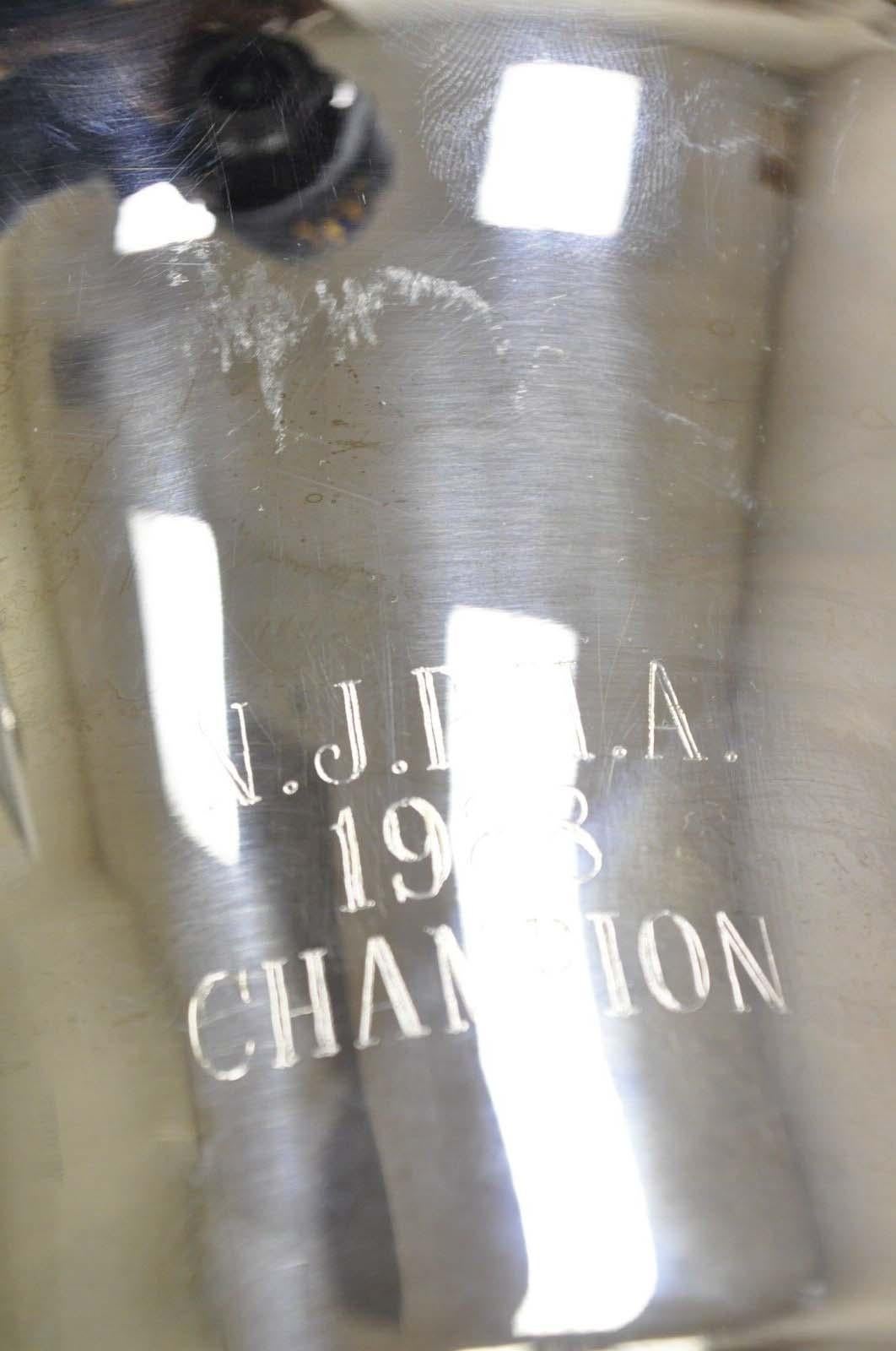 20th Century Towle Silver Plate Champagne Chiller Ice Bucket Trophy Cup NJPHA 1988 Champion B For Sale