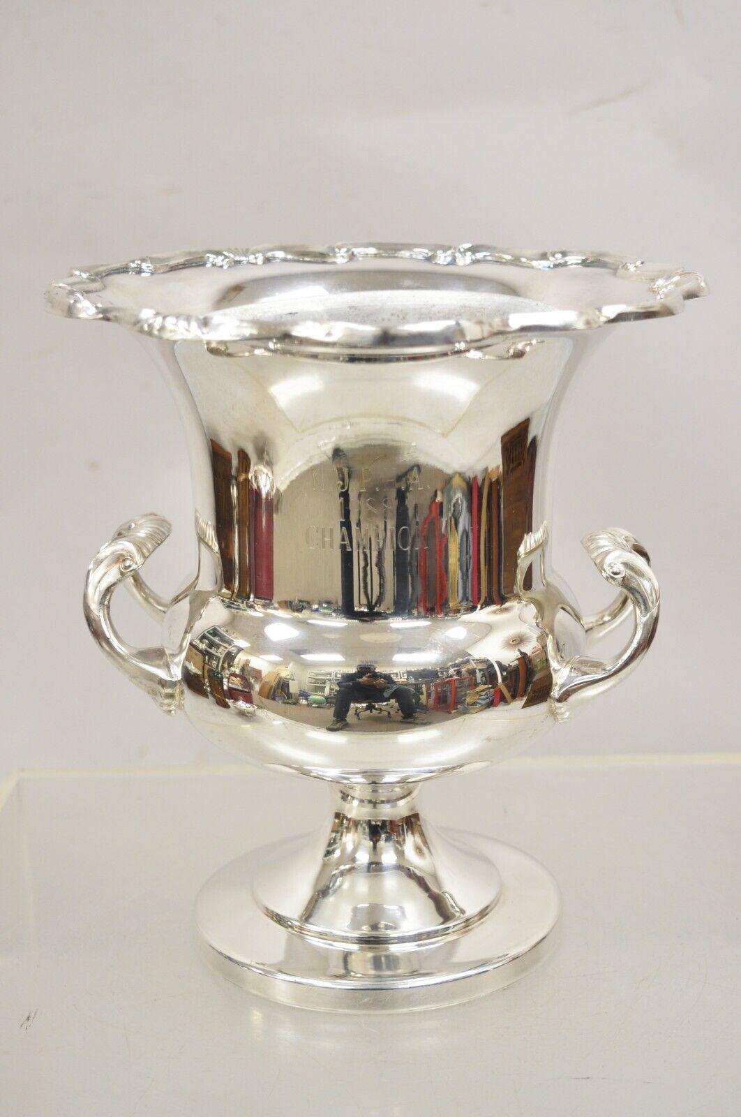 Towle Silver Plated Champagne Chiller Ice Bucket Trophy Cup NJPHA 1988 Champion For Sale 9