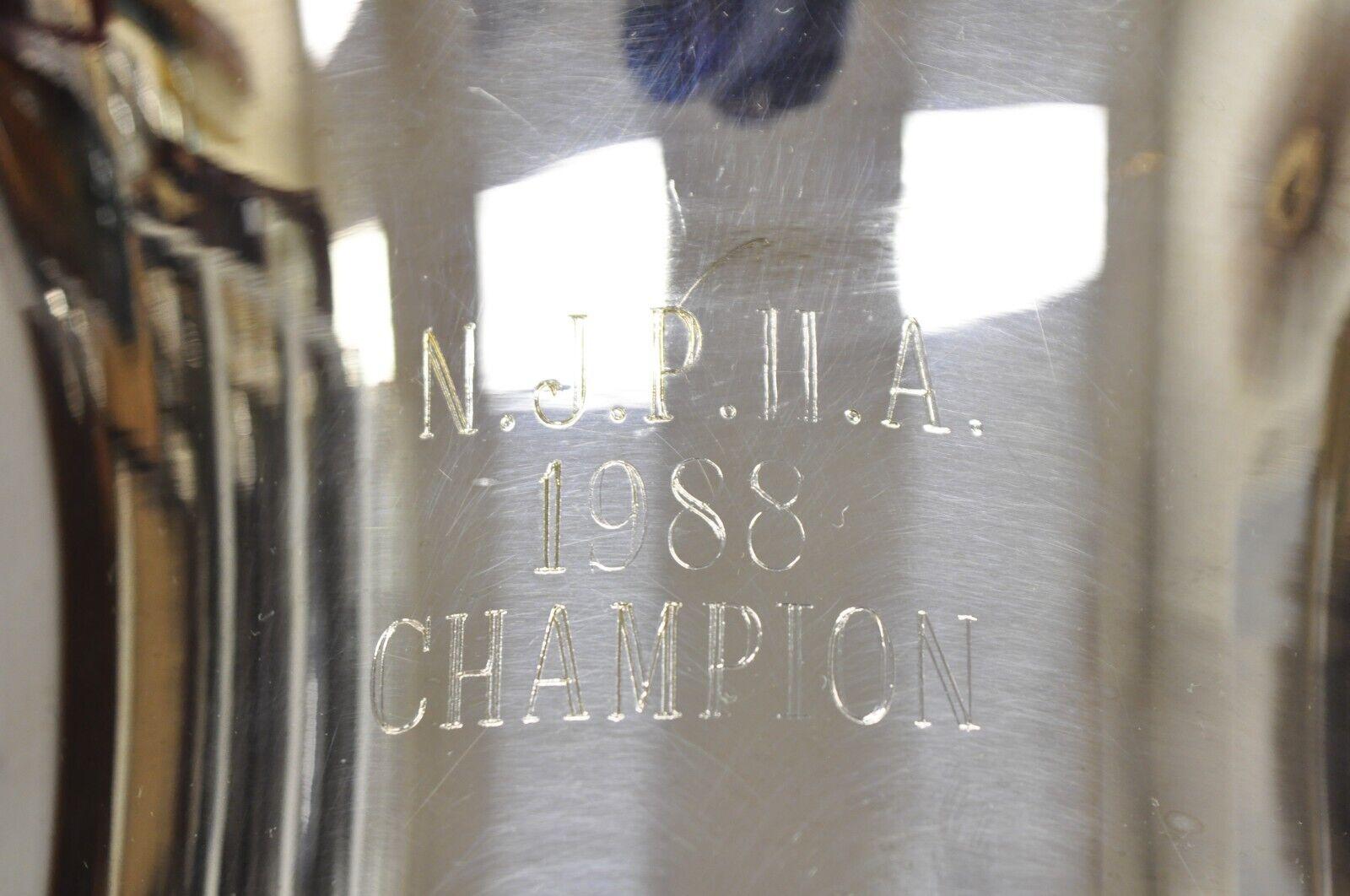 Towle Silver Plated Champagne Chiller Ice Bucket Trophy Cup NJPHA 1988 Champion In Good Condition For Sale In Philadelphia, PA