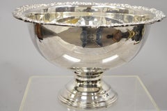 Towle Silver Plated Punch Bowl Set Flower Shell Rim with 12 Cups